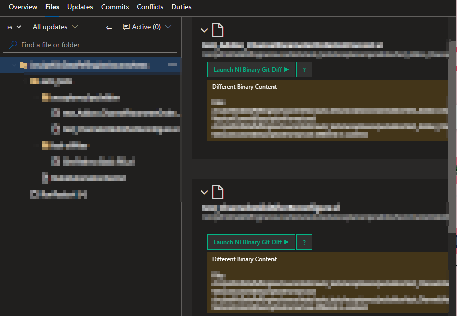 Launch NI Binary Git Diff Button.